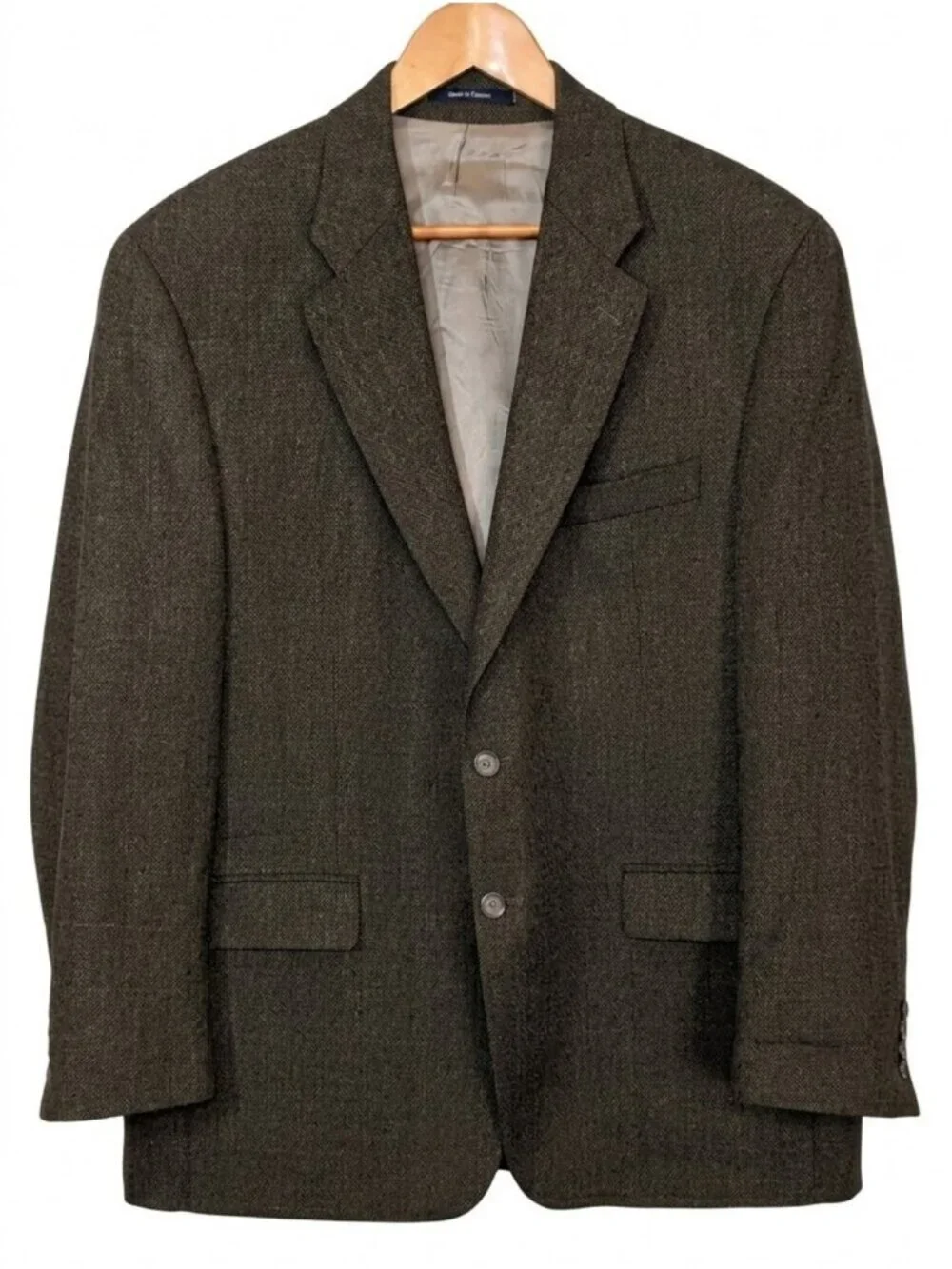 Chaps Ralph Lauren Brown Plaid Lambswool Sport Coat Blazer Mens Size 44R Canada